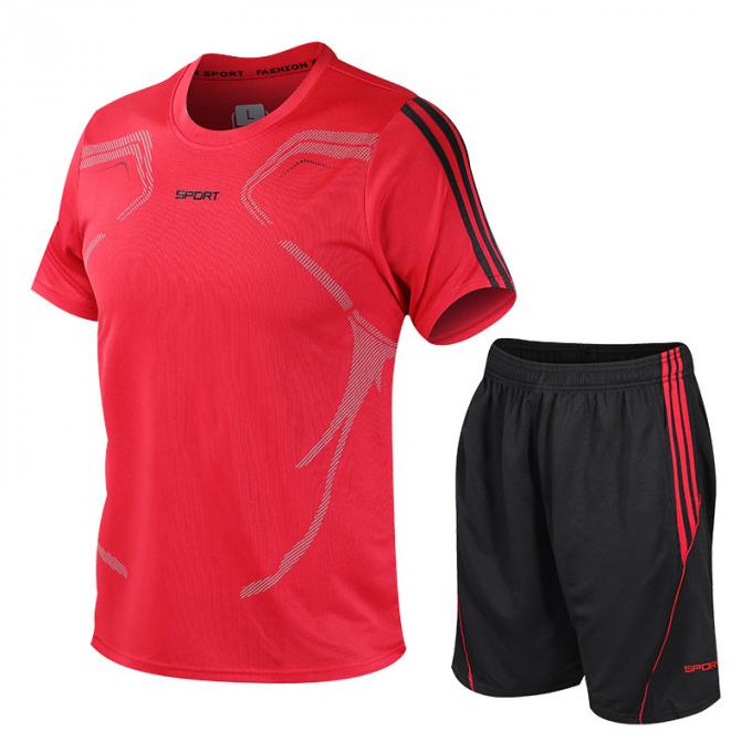 le football du football de la jeunesse folâtre la douille courte de costumes de GYMNASE d'habillement 5XL fait sur commande plus le T-shirt de taille