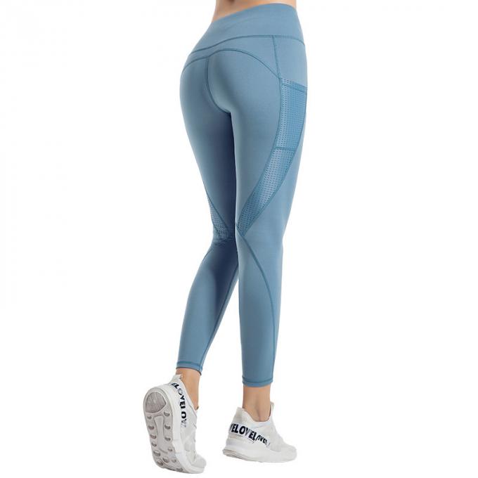Pantalon serré de yoga de femmes d'usage de gymnase de guêtres de forme physique sexy élevée de taille avec l'usage sportif de gymnase de bout d'activewear de poches crac! crac!
