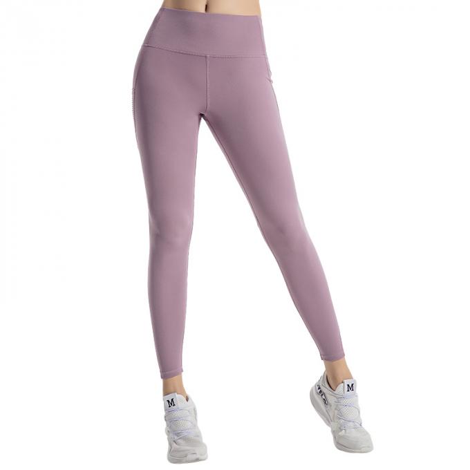 Pantalon serré de yoga de femmes d'usage de gymnase de guêtres de forme physique sexy élevée de taille avec l'usage sportif de gymnase de bout d'activewear de poches crac! crac!