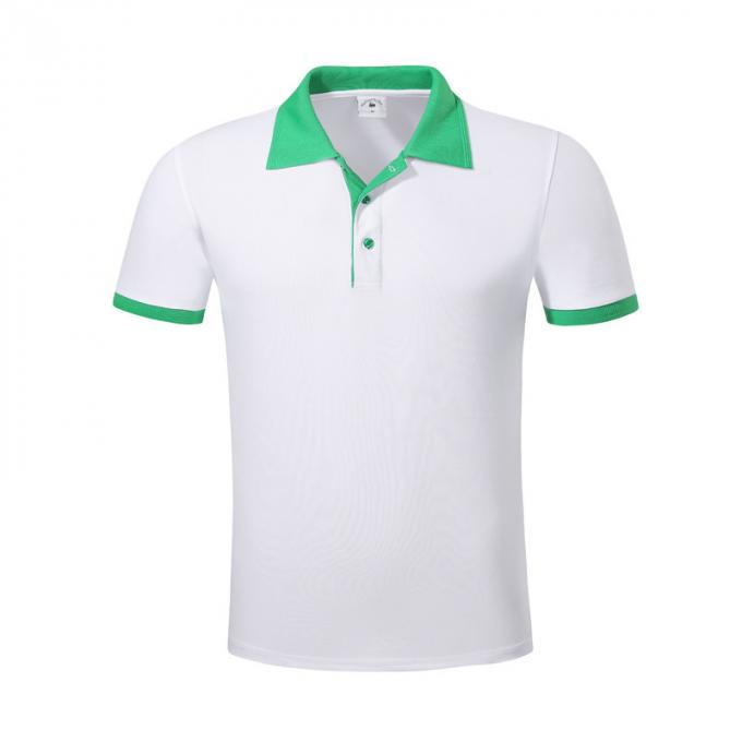 Poly nouveau T-shirt de logo adapté aux besoins du client de revers de cou de tortue de douille de short de style par polo unisexe