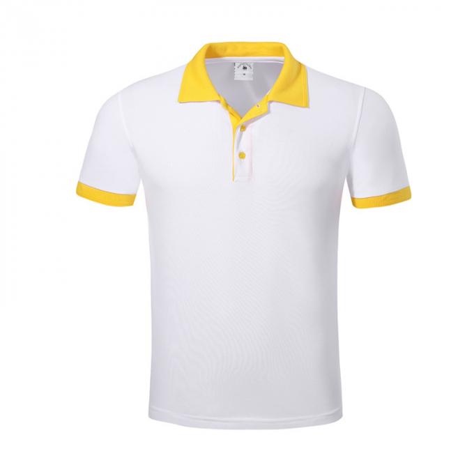 Poly nouveau T-shirt de logo adapté aux besoins du client de revers de cou de tortue de douille de short de style par polo unisexe