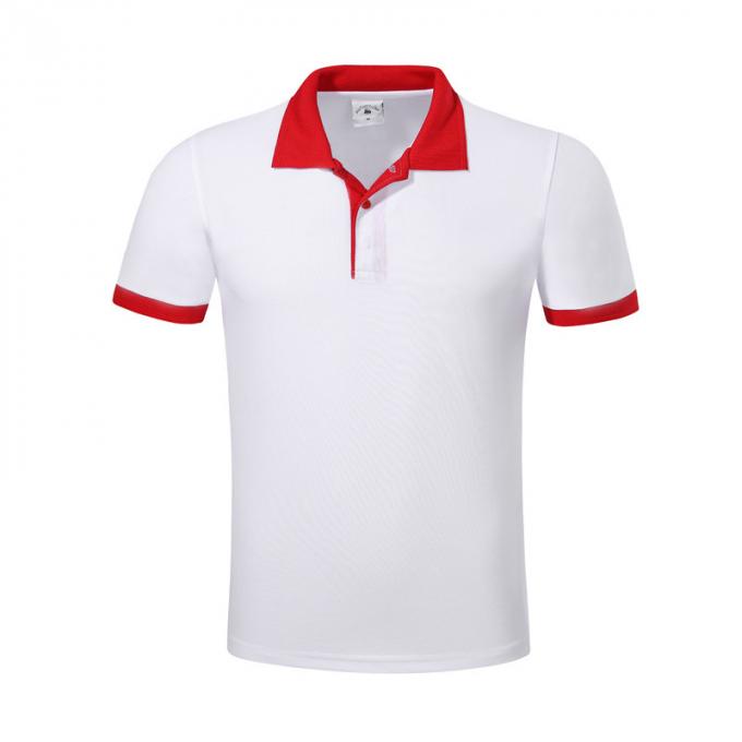 Poly nouveau T-shirt de logo adapté aux besoins du client de revers de cou de tortue de douille de short de style par polo unisexe