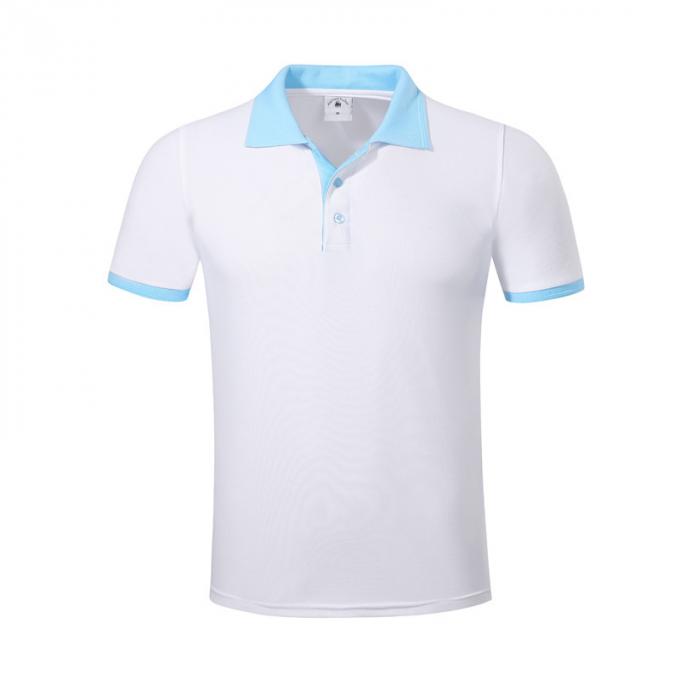 Poly nouveau T-shirt de logo adapté aux besoins du client de revers de cou de tortue de douille de short de style par polo unisexe