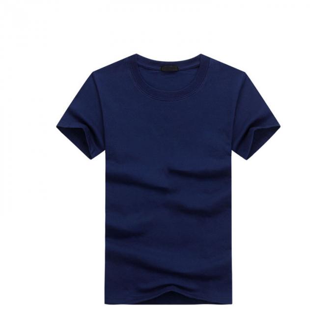 T-shirt pur fait sur commande de couleur de culture d'entreprise de LOGO de vêtements de club de service des douanes de chemise de la publicité de cou de rond de classe du coton DIY