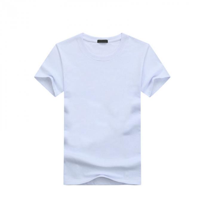 T-shirt pur fait sur commande de couleur de culture d'entreprise de LOGO de vêtements de club de service des douanes de chemise de la publicité de cou de rond de classe du coton DIY