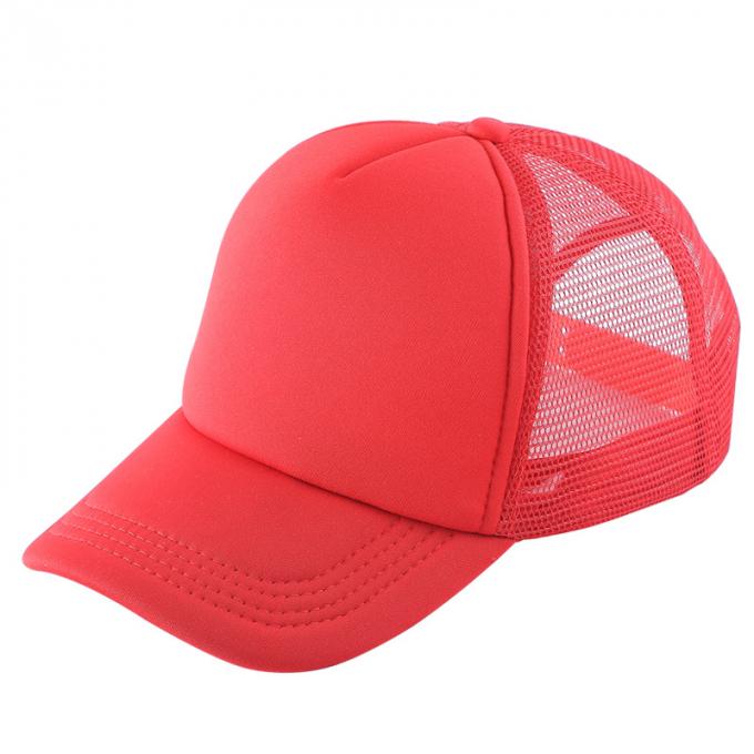 La casquette de baseball réglable de polyester de chapeau de camionneur de maille de relance de panneaux du chapeau 5 de DIY a à plat affiché le chapeau de chapeau de camionneur