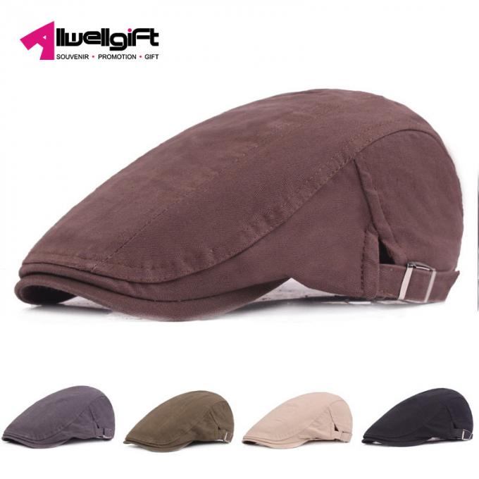 Chapeaux en avant de pare-soleil de couleur solide de bérets de promotion de rétro voyage unique occasionnel classique unisexe de coton