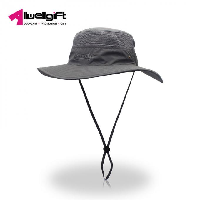 Chapeau UV de /Bucket de chapeau de pêche de coton de voyage de vacances de loisirs de chapeau de bain de protection de grands chapeaux unisexes d'été avec de la longue ficelle