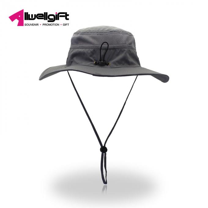 Chapeau UV de /Bucket de chapeau de pêche de coton de voyage de vacances de loisirs de chapeau de bain de protection de grands chapeaux unisexes d'été avec de la longue ficelle