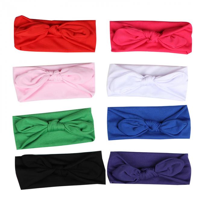 la main faite sur commande en gros de Bunny Ears de bande dessinée d'enfants de bandeau d'arc utilisent l'accessoire de cheveux d'enfants
