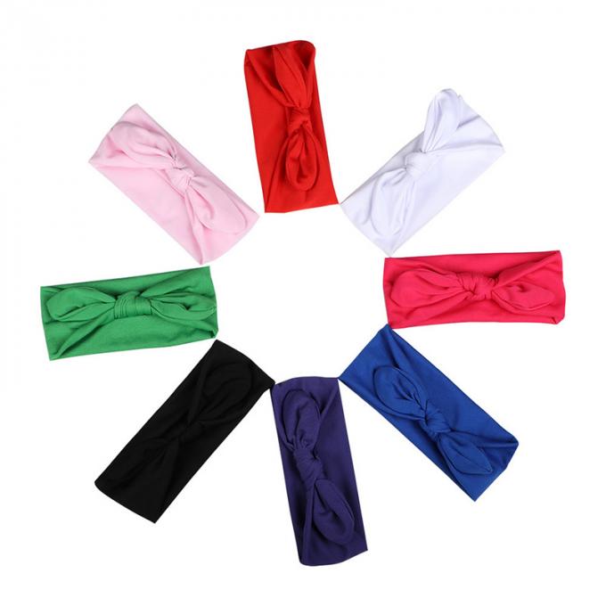 la main faite sur commande en gros de Bunny Ears de bande dessinée d'enfants de bandeau d'arc utilisent l'accessoire de cheveux d'enfants