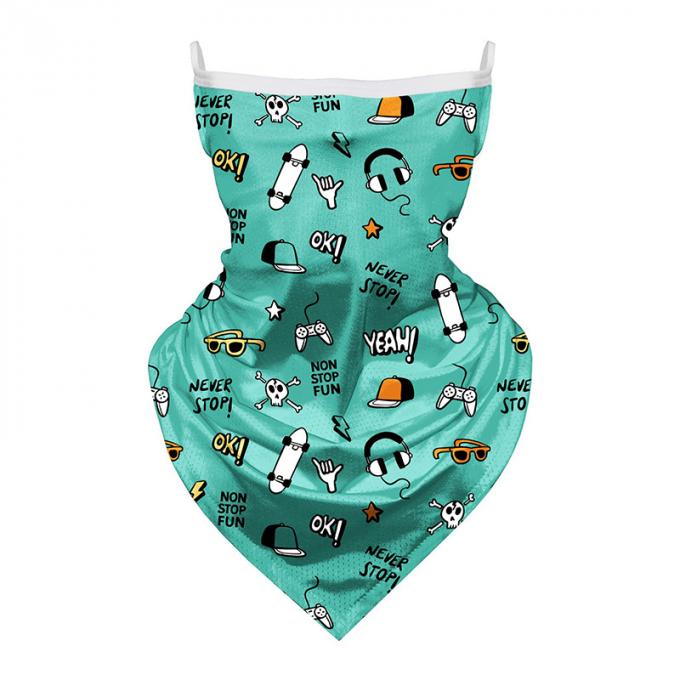 Bandanas respirables d'écharpe de licorne de bande dessinée d'enfants avec la protection de Sun d'enfants de boucles d'oreille
