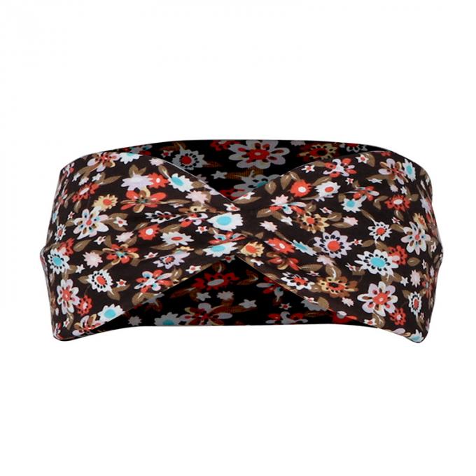 La fleur faite sur commande de mode imprimée pour modeler les cheveux nouveau-nés de bébé cintre les accessoires colorés de cheveux de femmes de bandeaux velus