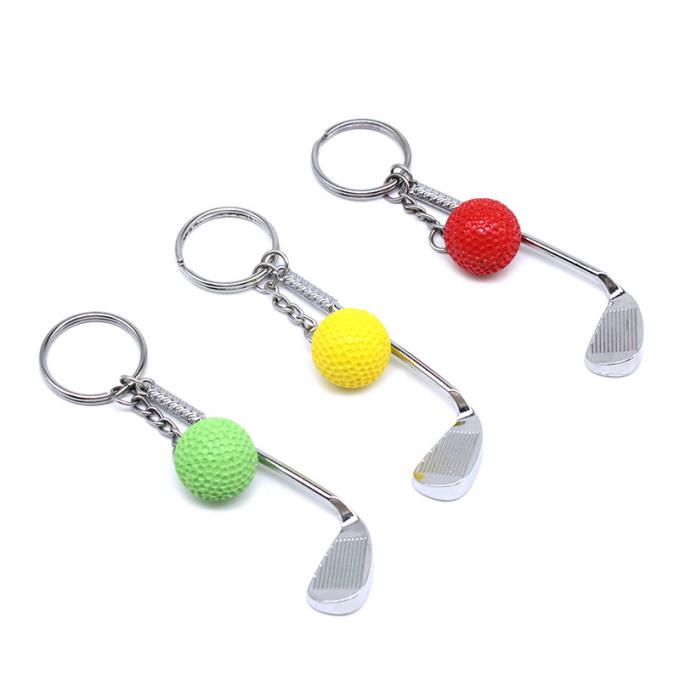 charme la chaîne principale faite sur commande mignonne de boule de golf de vente en gros en métal 3d