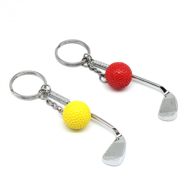 charme la chaîne principale faite sur commande mignonne de boule de golf de vente en gros en métal 3d