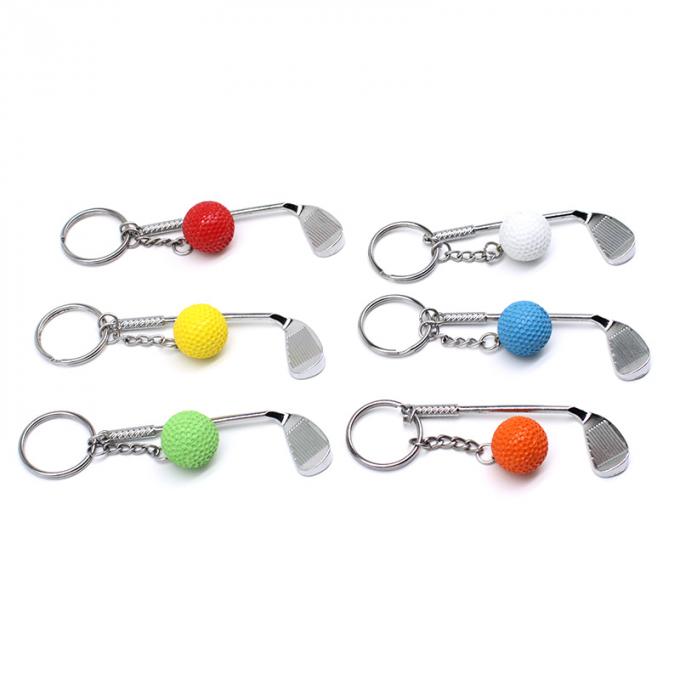 charme la chaîne principale faite sur commande mignonne de boule de golf de vente en gros en métal 3d