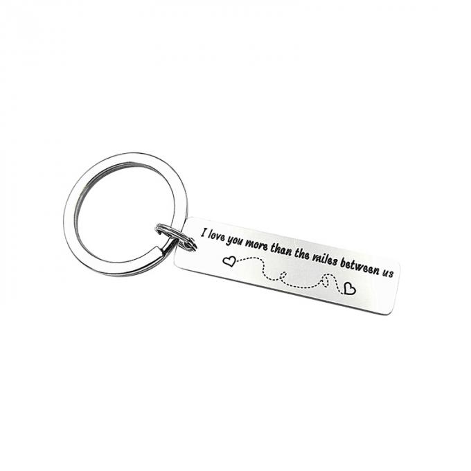 Le rectangle en alliage de zinc de vente chaud de souvenir fait sur commande de haute qualité créatif forment la chaîne principale de cadeau en métal de Valentine