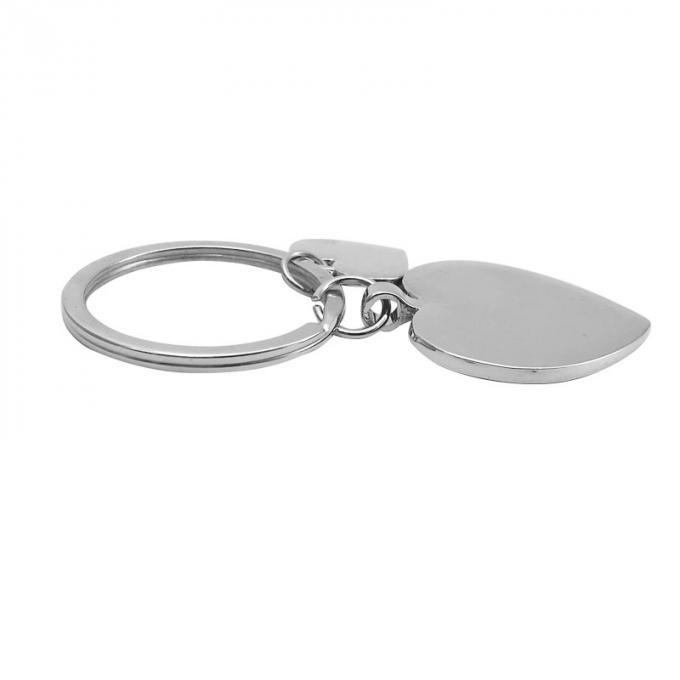 Le porte-clés fait sur commande en métal de souvenir de Saint-Valentin a adapté la chaîne aux besoins du client principale en alliage de zinc de forme de coeur