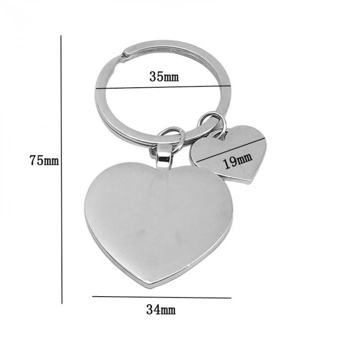 Le porte-clés fait sur commande en métal de souvenir de Saint-Valentin a adapté la chaîne aux besoins du client principale en alliage de zinc de forme de coeur