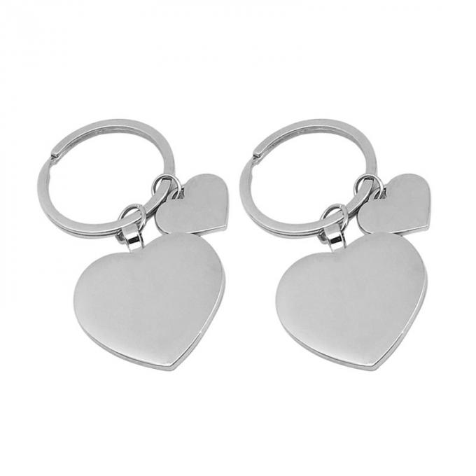 Le porte-clés fait sur commande en métal de souvenir de Saint-Valentin a adapté la chaîne aux besoins du client principale en alliage de zinc de forme de coeur