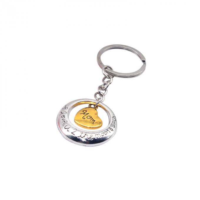 la coutume vend le métal en gros en alliage de zinc de nouveau beau de coeur de forme cadeau créatif de voiture keychian