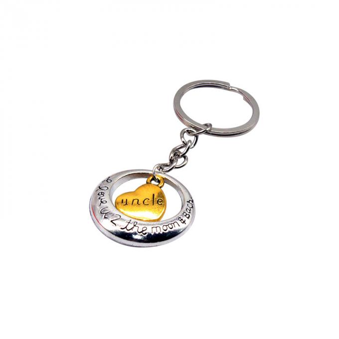 la coutume vend le métal en gros en alliage de zinc de nouveau beau de coeur de forme cadeau créatif de voiture keychian