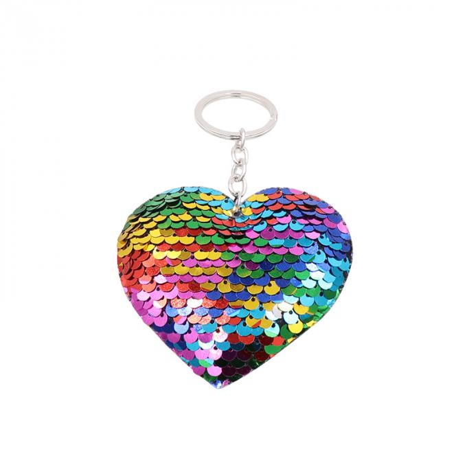 la coutume vend le métal en gros en alliage de zinc d'éclat de nouveau de fausse pierre beau de coeur de forme cadeau créatif en plastique de voiture keychian