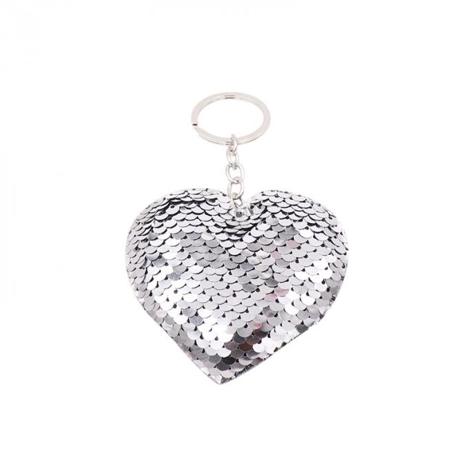 la coutume vend le métal en gros en alliage de zinc d'éclat de nouveau de fausse pierre beau de coeur de forme cadeau créatif en plastique de voiture keychian