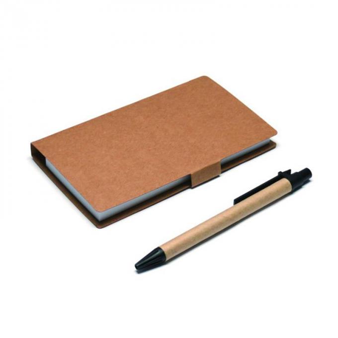 La publicité du carnet collant écologique de papier d'emballage avec le stylo