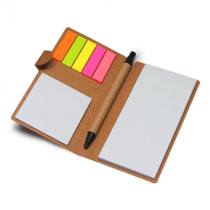 La publicité du carnet collant écologique de papier d'emballage avec le stylo