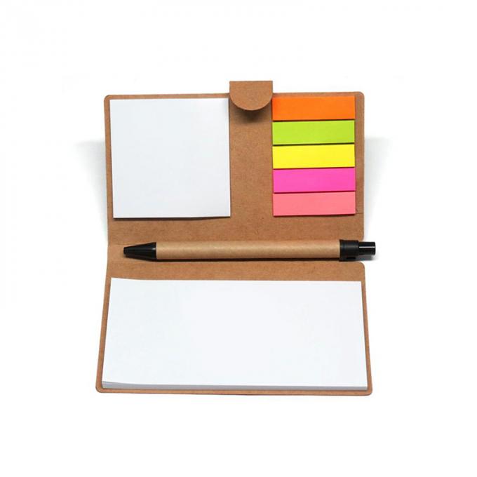 La publicité du carnet collant écologique de papier d'emballage avec le stylo