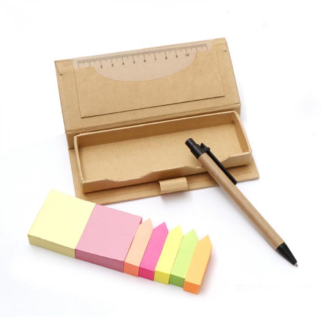 La publicité du carnet collant écologique de papier d'emballage avec le stylo