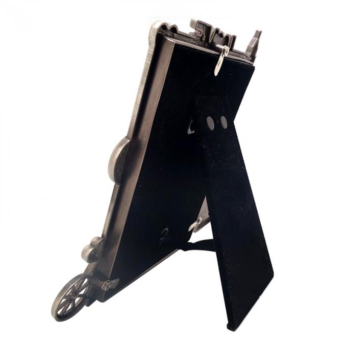 cadre de tableau de rectangle en métal de souvenir de Tour Eiffel de 3.5*5inch Paris avec amour de fausse pierre