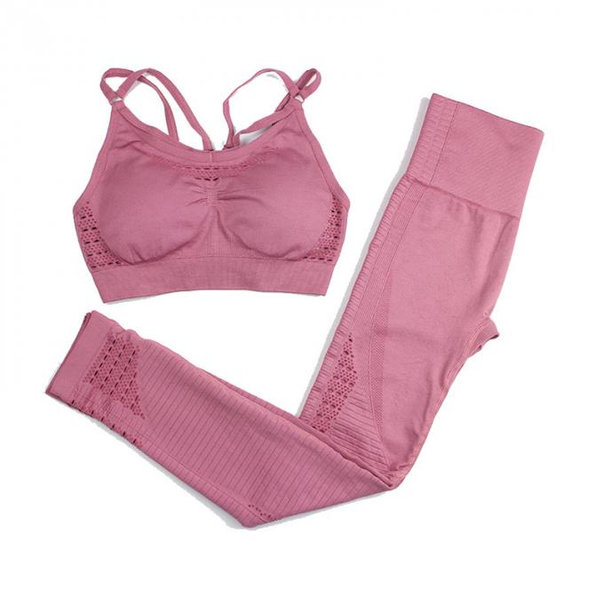 les femmes folâtrent le costume de séance d'entraînement d'usage soutien-gorge de sport d'ensemble de sport de gymnase d'ensemble de yoga de 2 morceaux avec des guêtres