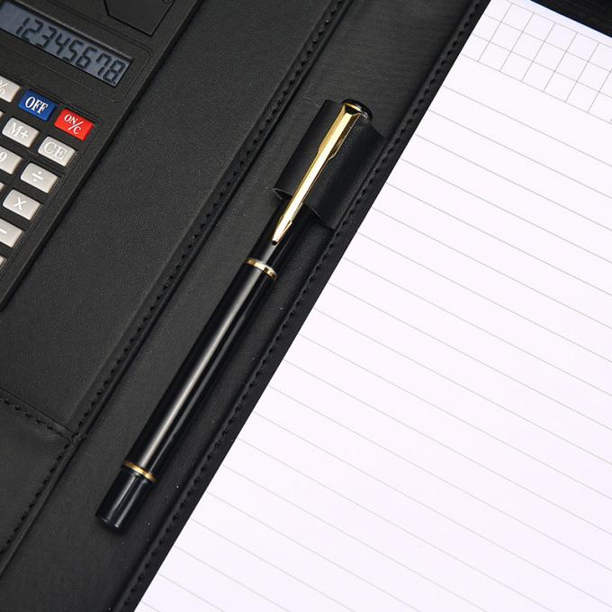 Carnet de papeterie de dossier de calculatrice d'organisateur de flie de dossier de document de conférence du cadeau A4 d'affaires