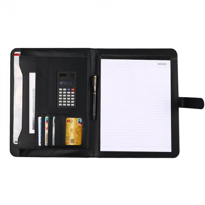 Carnet de papeterie de dossier de calculatrice d'organisateur de flie de dossier de document de conférence du cadeau A4 d'affaires