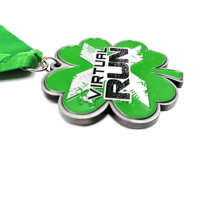 four leaf clover virtual Custom Running Medals