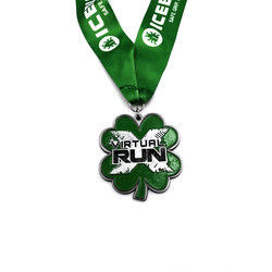 four leaf clover virtual Custom Running Medals