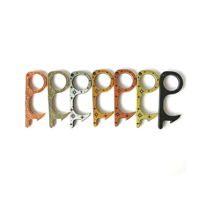 Multifunctional No Touch Door Opener Keychain With Nickel Plating