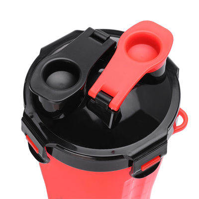 Double Mouthed Tumbler Protein Custom Made Water Bottles red PP+PE