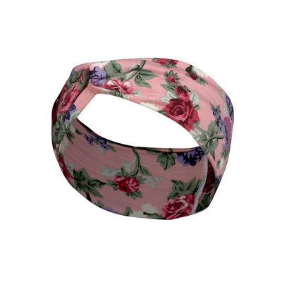 100% Polyester Women Head Scarves Multicolor Custom Elastic Headbands