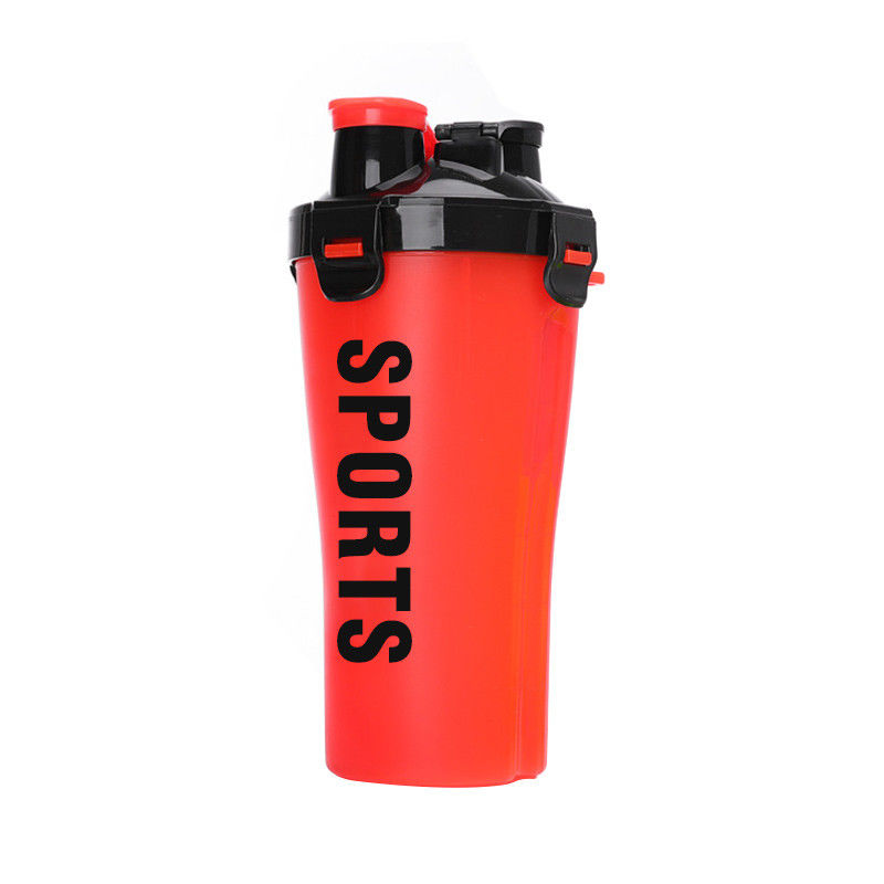 Double Mouthed Tumbler Protein Custom Made Water Bottles red PP+PE